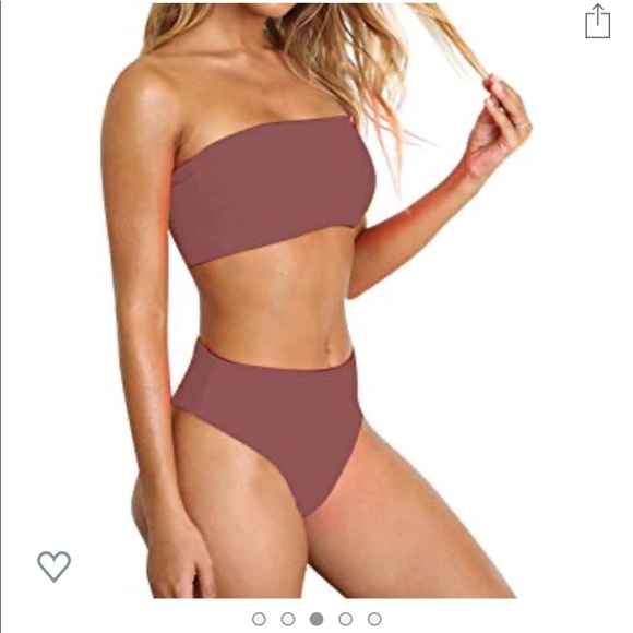 Bandeau high waisted bikini - Picture 2 of 3